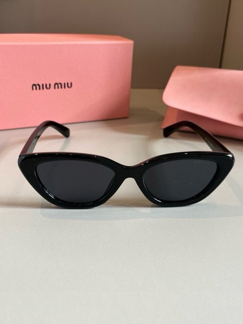 Miu Miu Glossy Black Cat Eye Glasses